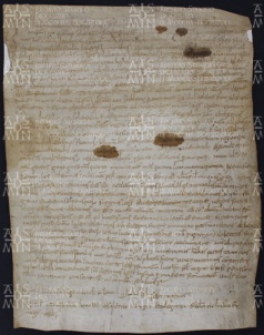 23 A.8.XXIVr, Locazione fatta da Leodoino vescovo a favore di Sigismondo e Leone, Modena, [886, mar. 6-16]
